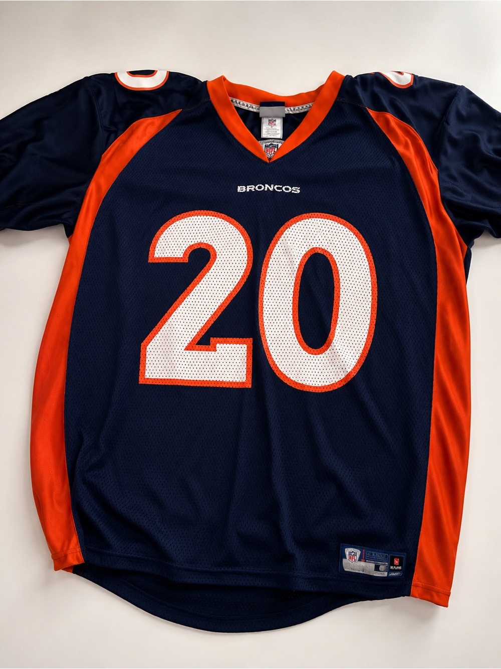Reebok Denver Broncos Brian Dawkins #20 NFL Jersey Adult Large Blue Orange